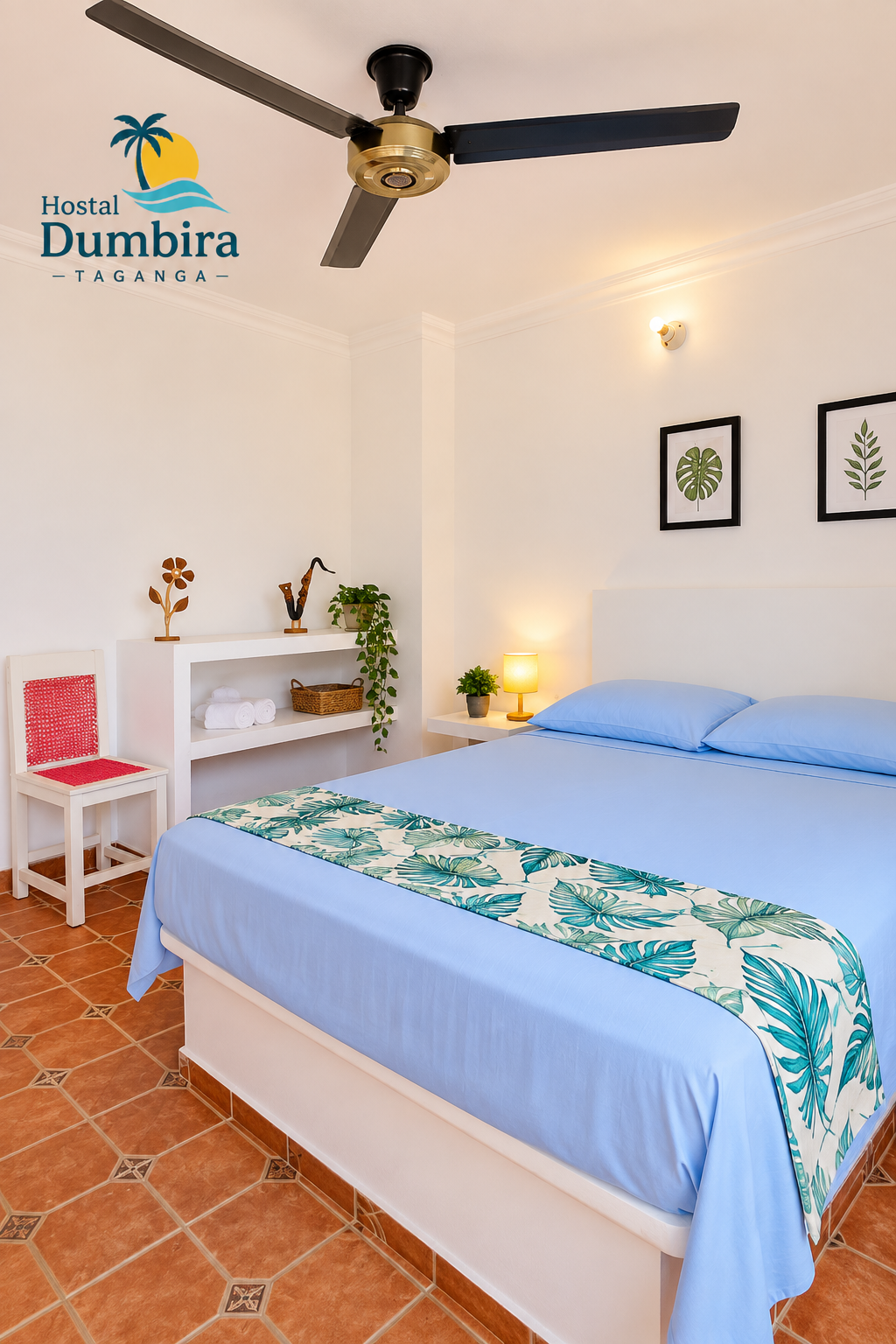 Habitación doble del Hostal Dumbira