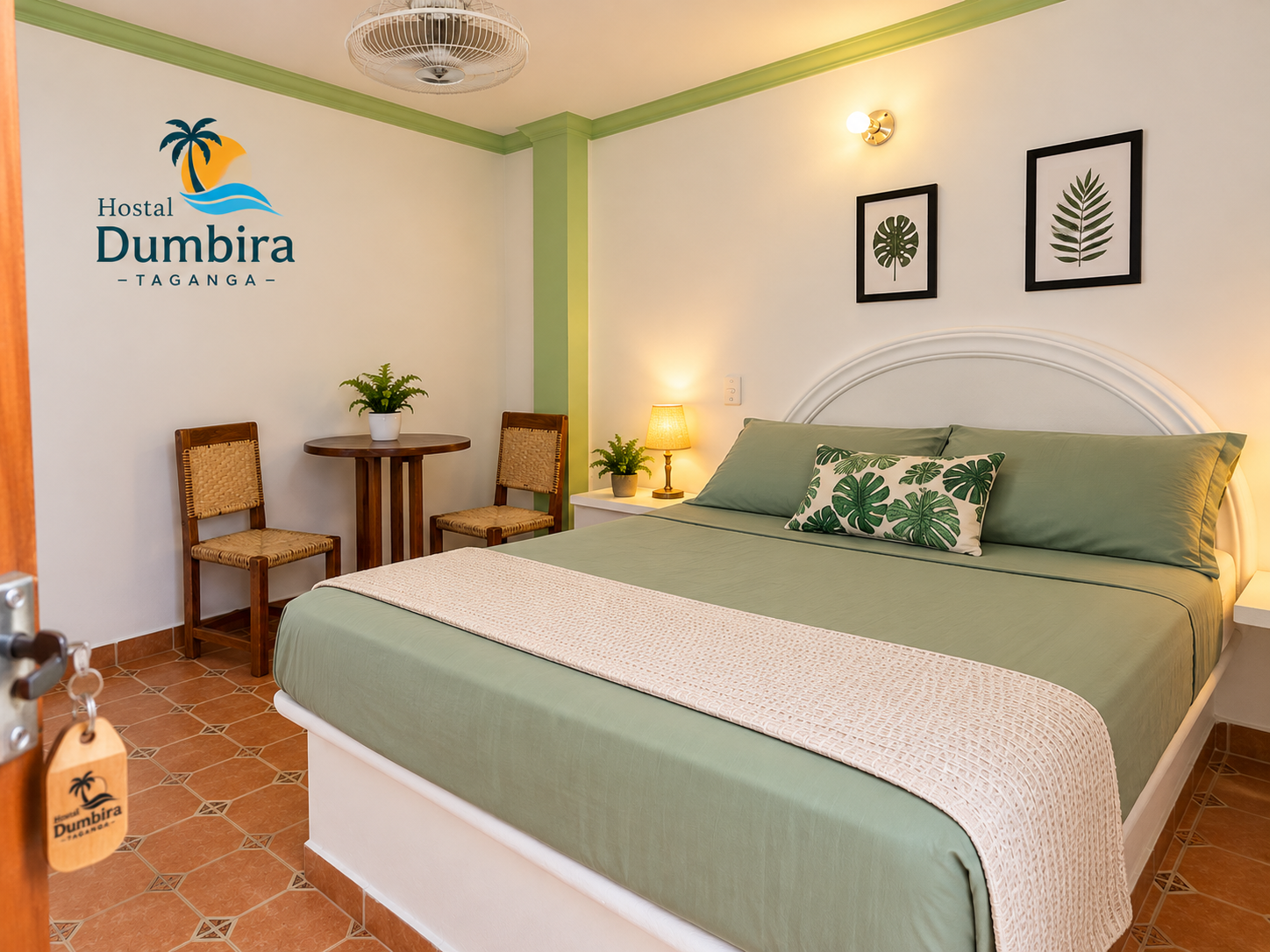 Habitación doble del Hostal Dumbira